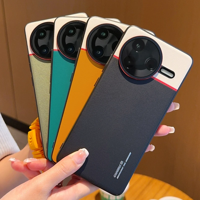 Para Xiaomi POCO F7 Pro funda de lujo de cuero PU Color de piel a juego funda protectora trasera para Xiaomi POCO F7 Ultra F7P Shell