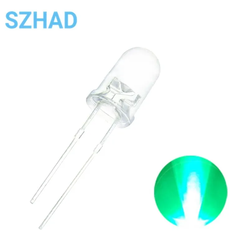 Kit de diodos LED de 3mm, 100 piezas, emisor de luz de 3mm, Blanco cálido, verde, rojo, azul, amarillo, naranja, morado, UV, rosa, LED DIY - imagen 4