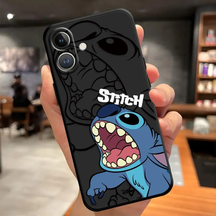 Funda de punto de dibujos animados de Disney para iPhone 17Air 13 12 11 17 Pro Max XR 15 16 14 Plus XS Max 7 8 funda de teléfono suave negra - imagen 4