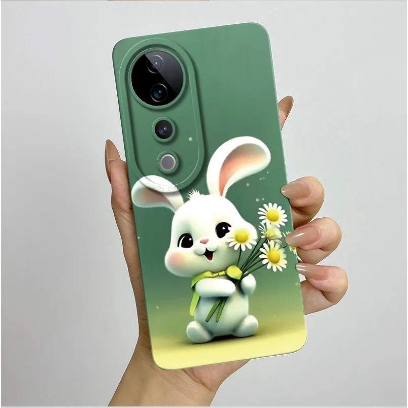 Para Vivo V40 Pro 5G funda de teléfono moda estilo estético suave silicona líquida a prueba de golpes Fundas protectoras traseras antideslizantes - imagen 4