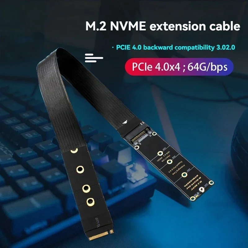 NGFF M.2 M-KEY NVME Cable de extensión Tarjeta de expansión Pcie4.0 SATA6G Cable de extensión externo para portátil - imagen 2