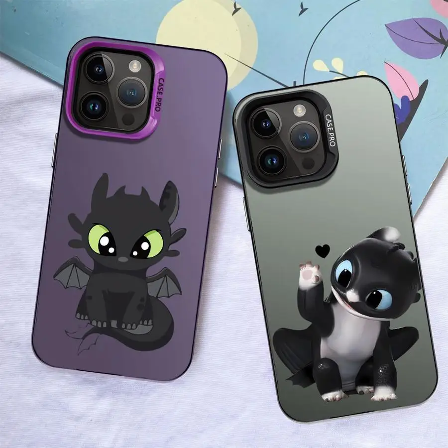 Funda trasera de teléfono con bonito dragón de dibujos animados para iPhone 16e 13 16 17 Pro Max 14 12 XS 15 Plus 17Air XR 11