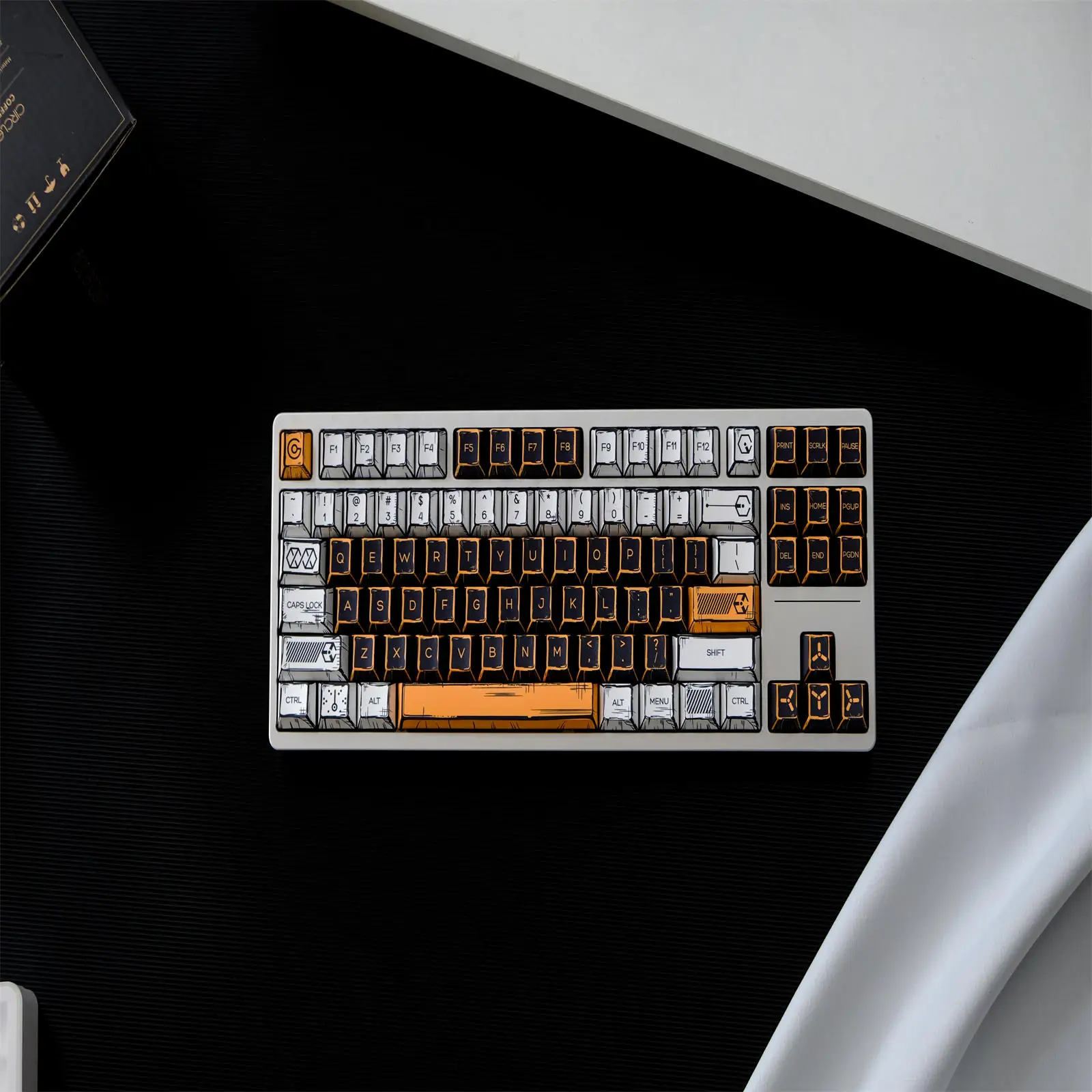 Juego de teclas con tema de guerra Virtual, 147 teclas, PBT, estilo Manga personalizado, tapa de teclado, perfil de cereza, teclas para juegos para teclado mecánico - imagen 3