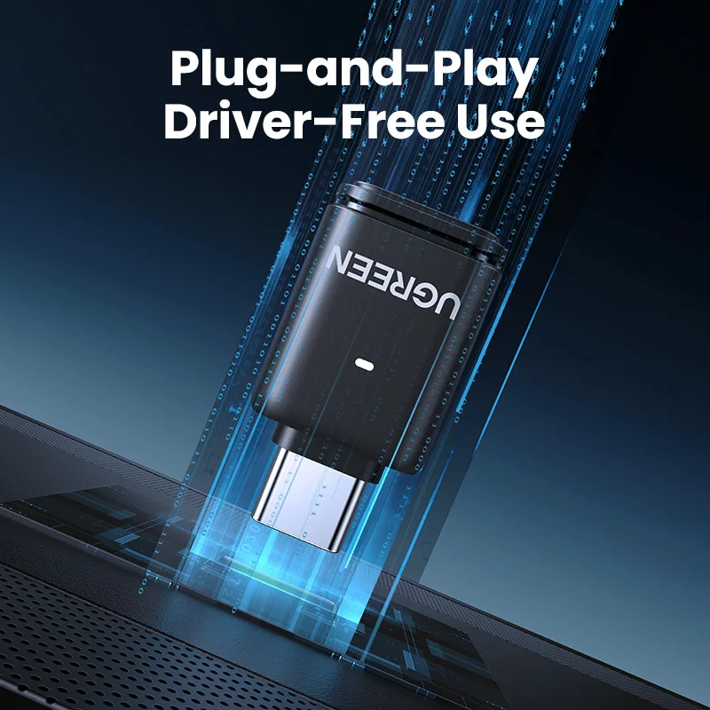 UGREEN-Adaptador de Audio aptX HD para PC Nintendo Switch, transmisor con Bluetooth 5,3, USB tipo C, micrófono y altavoz - imagen 4