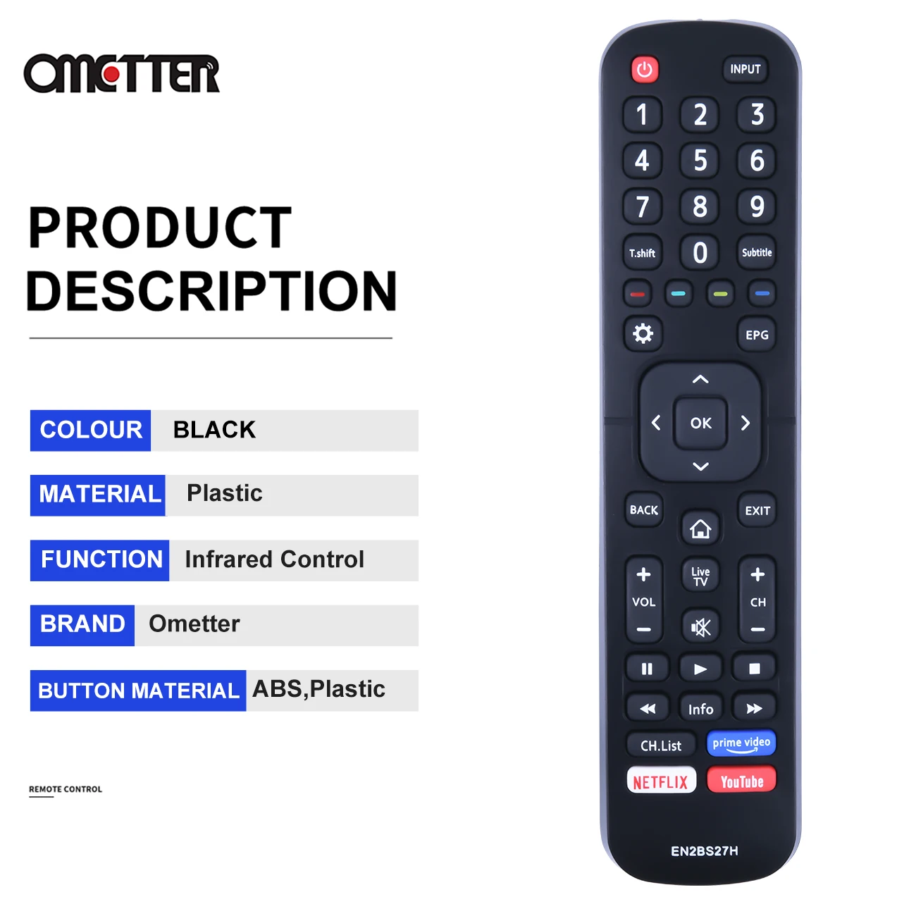 Nuevo Control remoto EN2BS27H para Hisense Smart LED TV NETFLIX YouTube 50R5 55R5 58R5 65R5 58S5 65R6 65S8 75R6 75S8 - imagen 4