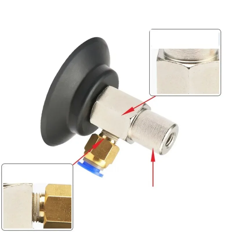 Ventosa de vacío neumática, ventosa de alta resistencia PFG PFYK-60, herramientas de automatización de Robot de brazo mecánico de silicona y NBR de gran potencia - imagen 5