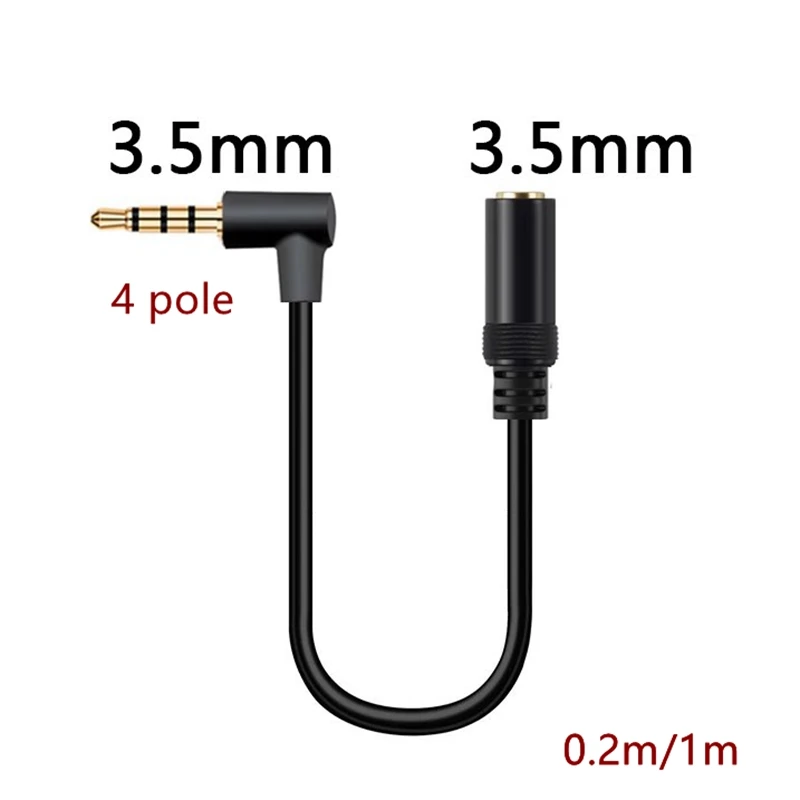 Estéreo TRRS 3,5mm macho a TRS 3,5mm hembra Cable adaptador de Audio línea TRS 3,5 hembra TRRS 3,5 macho 3,5mm TRRS macho TRS hembra 3,5 - imagen 2