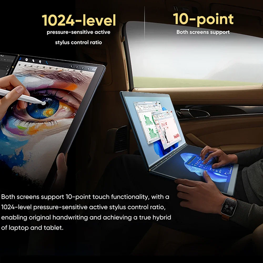 2024 N-one NBook air Windows 11 Intel N100 Pantalla táctil dual dual de 13,5 pulgadas 2 en 1 computadora portátil 16 GB + 512 GB - imagen 5