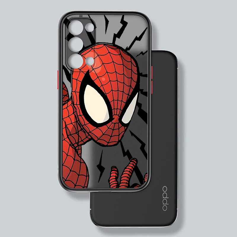 Spider-Man arte Popular translúcido esmerilado fresco para OPPO X5 X3 A54S A5 A94 A16 A53S A57 A74 A72 A96 A98 A78 5G, funda trasera para teléfono - imagen 3