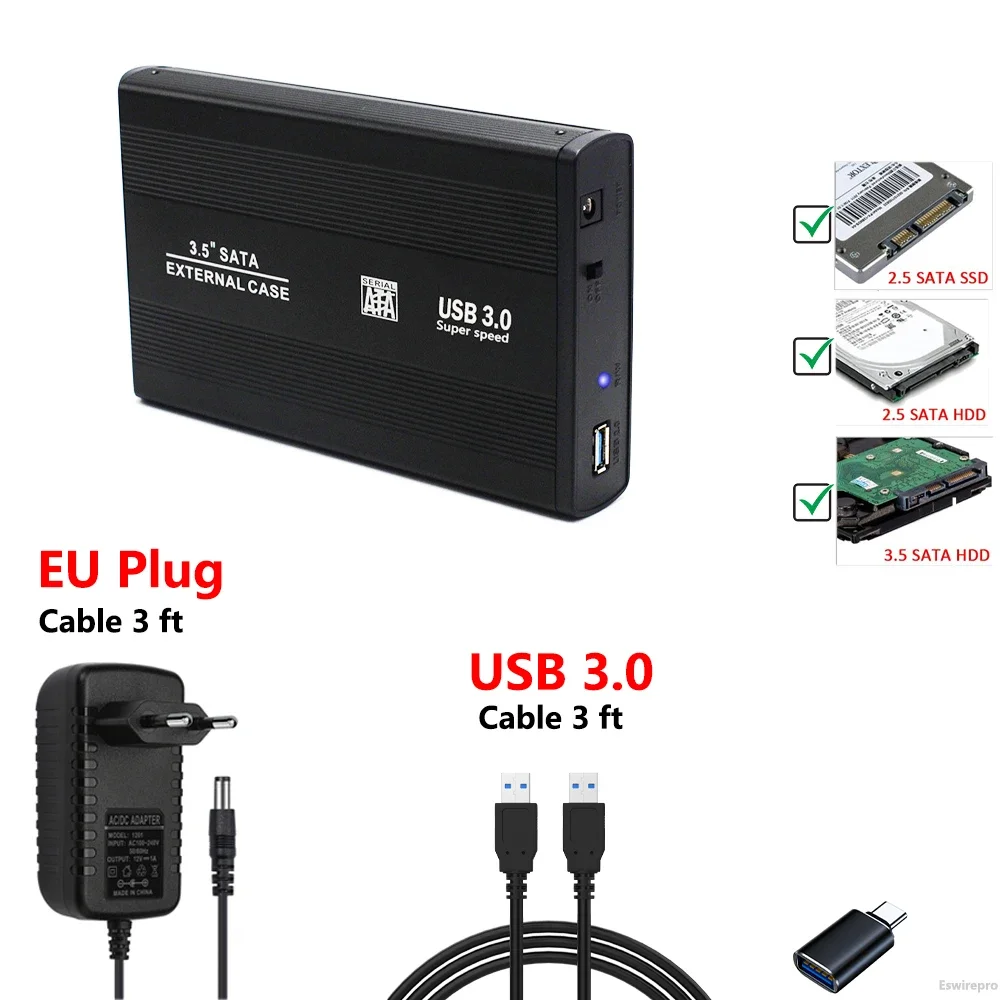 EU Plug-USB3.0-Metal