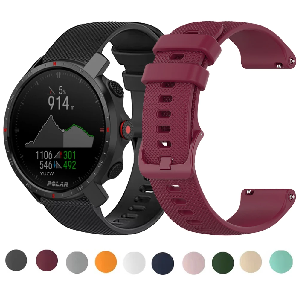 Correa de silicona de 20mm y 22mm para Polar Vantage V3 M2/M Grit X Pro Titan, pulsera deportiva Ignite 3 2 Unite Pacer, pulsera de repuesto