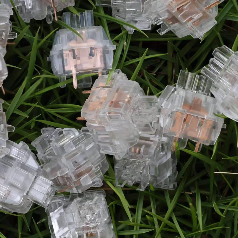 OFF STUDIO Outemu Silence Ice Snow versión personalizada interruptor de cristal Teclado mecánico totalmente transparente interruptores MX PC a prueba de polvo - imagen 3