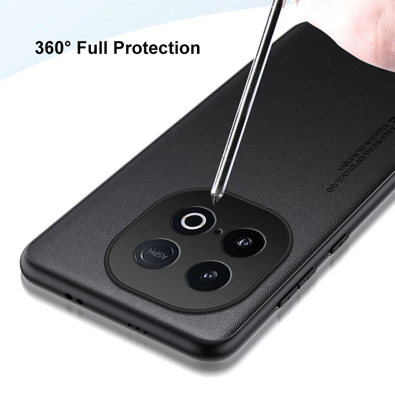 Funda de teléfono de cuero de lujo para Vivo iQOO Z10 Turbo Pro, funda protectora de silicona mate a prueba de golpes para iQOO Z10 Turbo Coque - imagen 5