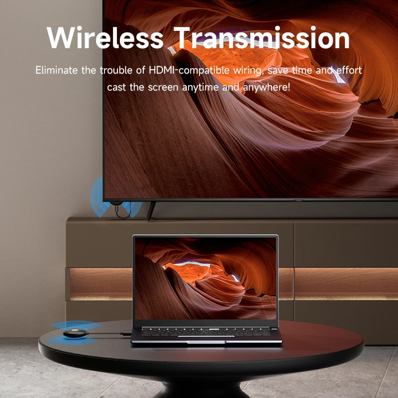 Hagibis-Kit de transmisor y receptor inalámbrico compatible con HDMI, adaptador de pantalla Dongle para portátil, Netflix, PS, proyector de TV - imagen 3