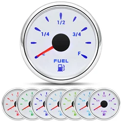 Sensor Nivel Combustible 52 mm LED 7 Colores 12/24 V