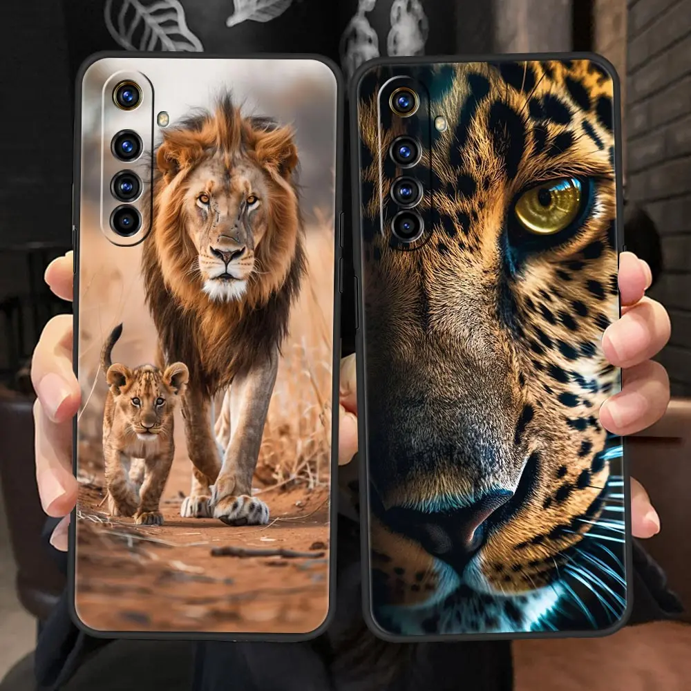 León Alpha macho Cub para Realme GT Neo 2 3 3T 5 funda de teléfono 12 11 5G 10 9 8 5G 7 6 GT5 GT3 GT2 Pro C21 C11 C25 C35 - imagen 2