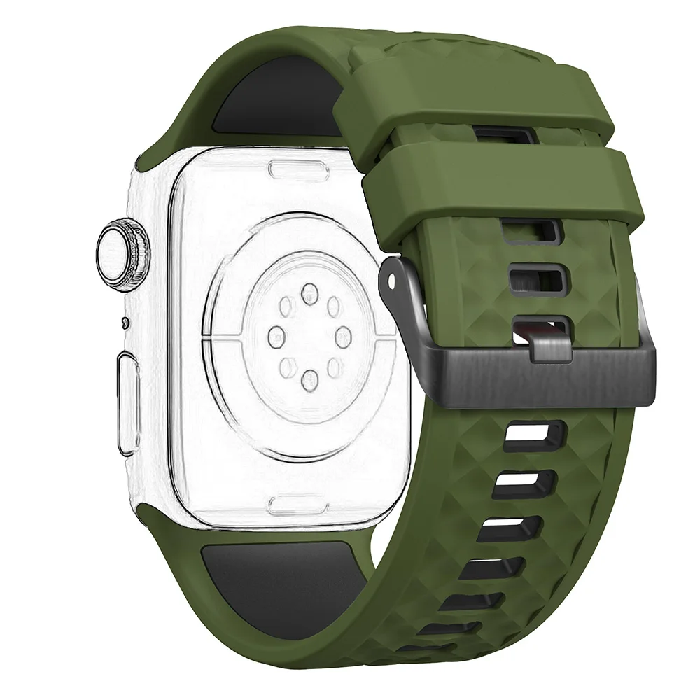 Correa de silicona para Apple Watch S10 49mm 46mm 45mm 44mm 42mm Serie 10 9 8 7 6 5 SE para Apple Watch Ultra 2 pulsera de 49mm - imagen 5