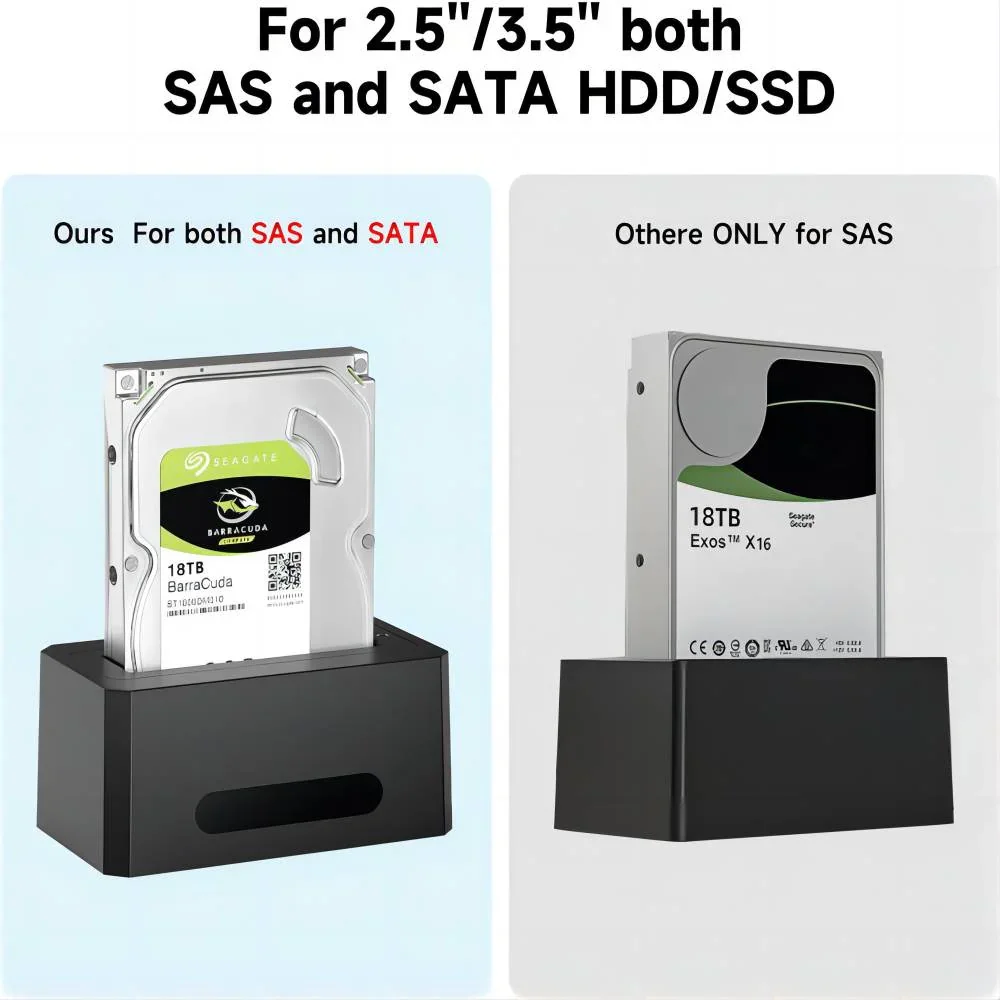 Acasis-estación de acoplamiento para disco duro SATA/SAS a USB 3,0 - imagen 2