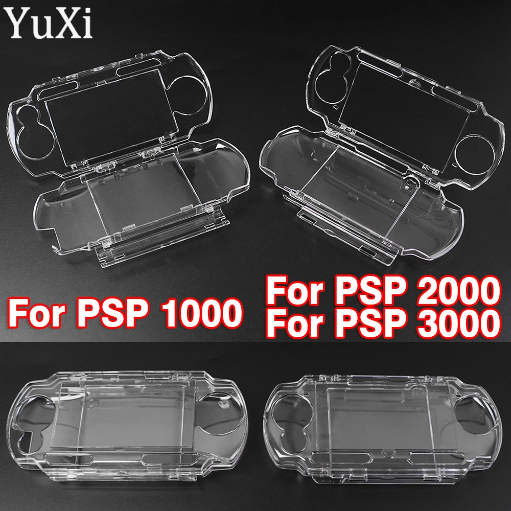 1 funda carcasa transparente para PSP 1000 2000 3000 carcasa protectora de cristal funda protectora transparente dura