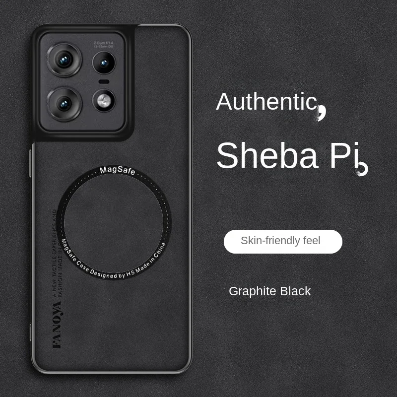 Funda de piel sintética suave para Motorola Edge 50 Pro, carcasa trasera protectora magnética para Moto edge 50Pro, carcasa completa para teléfono - imagen 2