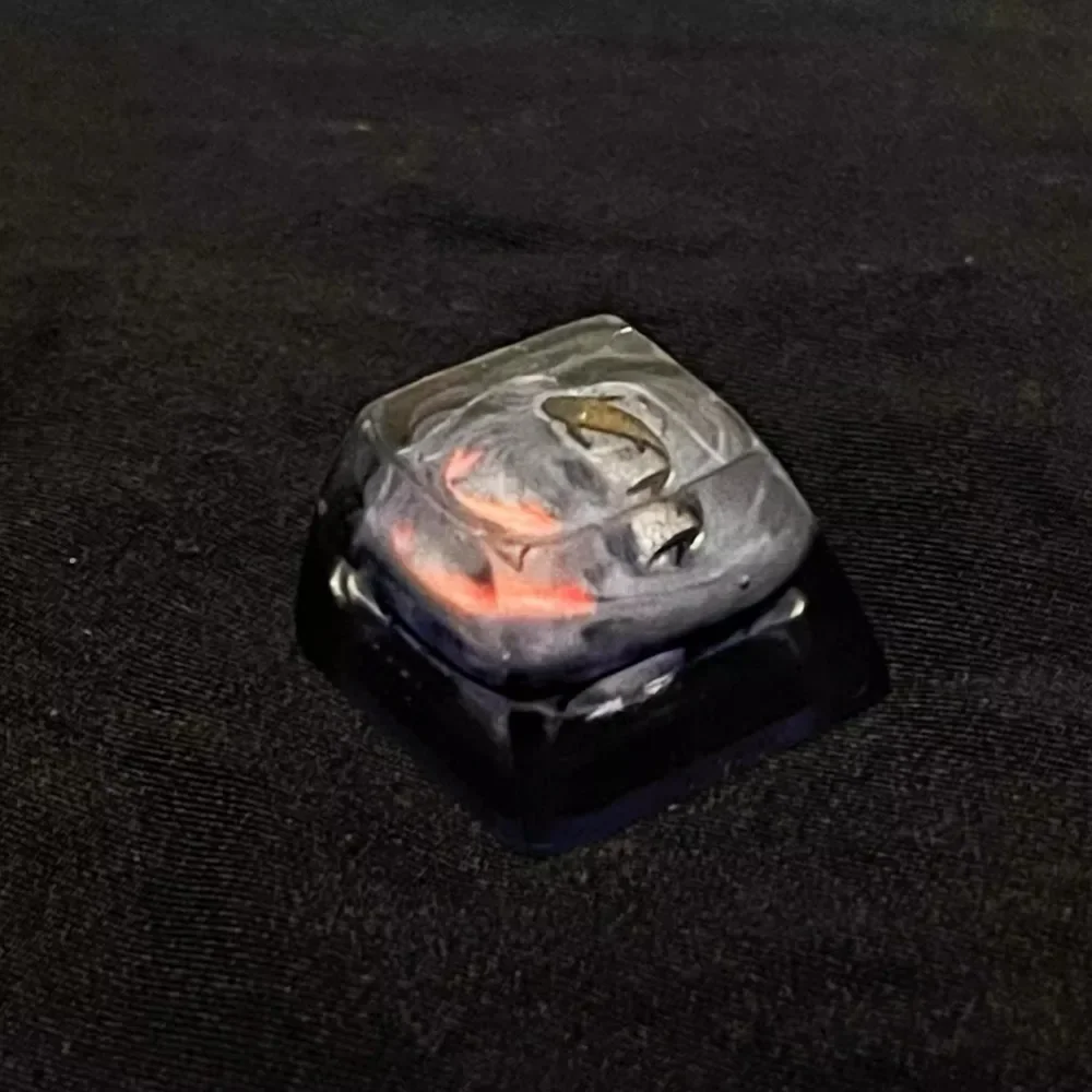 Tecla de pez Koi de estilo chino Original, perfil OEM R4, impresión 3D, tapa de tecla personalizada de resina transparente para teclado mecánico para juegos - imagen 2