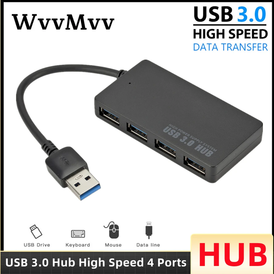 Hub Usb 3,0 de alta velocidad, divisor Multi Usb, adaptador expansor múltiple de 4 puertos, accesorios de ordenador para ordenador portátil, Pc, adaptador Multi USB - imagen 2