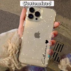 Funda iPhone Pro Max Purpurina Personalizada con Nombre Antigolpes