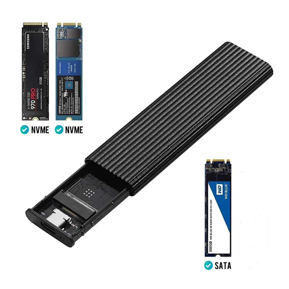 Caja M2 SSD NVMe USB 3,1 tipo C 6Gbps PCIe SSD funda M2 SATA NGFF USB2.0 USB3.0 5Gbps M.2 NVME caja de disco M.2 SSD - imagen 4