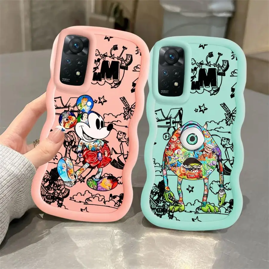 Funda para Xiaomi Redmi Note 13 Pro Plus 14 Pro 11 12 10 9 9S 10S 8 funda de teléfono suave Disney Mickey Minnie - imagen 3