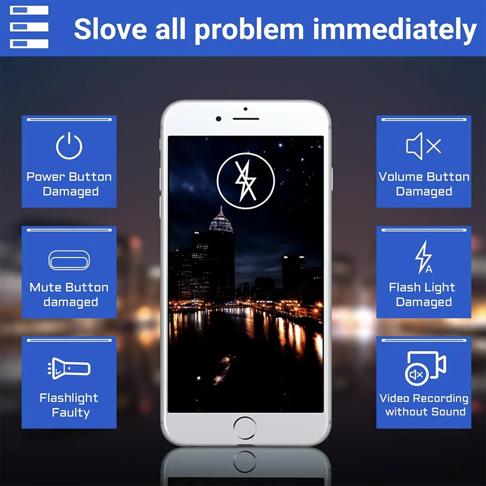 Cable flexible de interruptor de encendido y apagado para iPhone 7 8 Plus, botón de silencio de volumen con micrófono, luz de Flash, reemplazo flexible - imagen 2