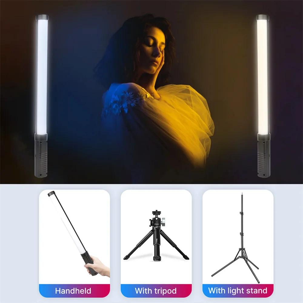 Varita de luz de vídeo RGB, lámpara LED colorida para fiesta, luz de relleno, Flash de mano, iluminación de fotografía con trípode - imagen 4