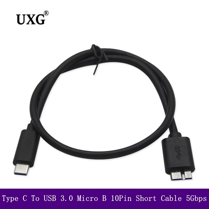Conector de cable USB 3.1 tipo C a USB 3.0 Micro B para disco duro, teléfono inteligente, teléfono móvil y PC