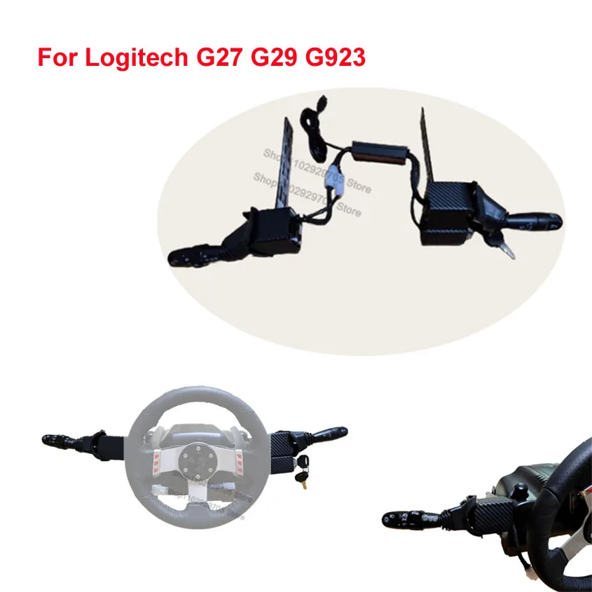 Volante de juego de carreras Sim, señales de giro de camión europeo y americano, limpiaparabrisas, interruptor de encendido de llave para Logitech G27 G29 G923