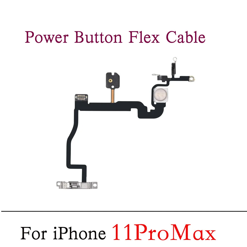 Cable flexible de encendido y apagado para iPhone 11 Pro Max con piezas de repuesto de unidad de micrófono y linterna - imagen 2