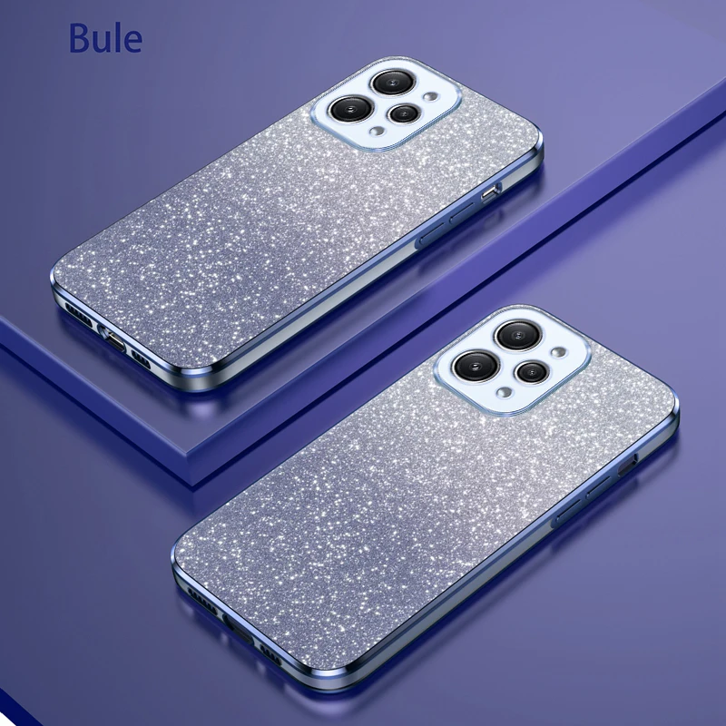 Para Xiaomi Redmi 12 Funda Redmi 12 5G Funda de teléfono 23076RN4BI 23053RN02I Funda trasera de silicona con brillo degradado de lujo - imagen 4
