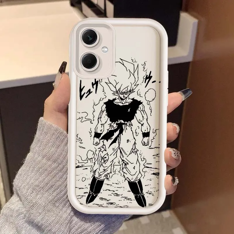 D-Dragon Ball Goku Saiyan cubierta para Redmi Note 14 13 12 11 13R 12R 12T 11T Pro Plus caja de teléfono con escalera de ojos - imagen 4