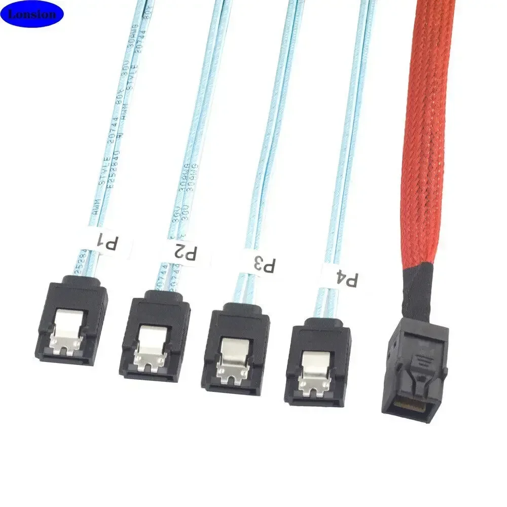 Cable de conexión de alta velocidad para servidor SATA MINI SAS HD SFF-8643 a 4 puertos - imagen 4