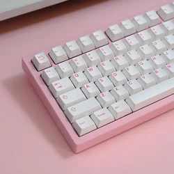 ARSSN GMK67 Teclas mecánicas doble color rojo blanco perfil Cherry
