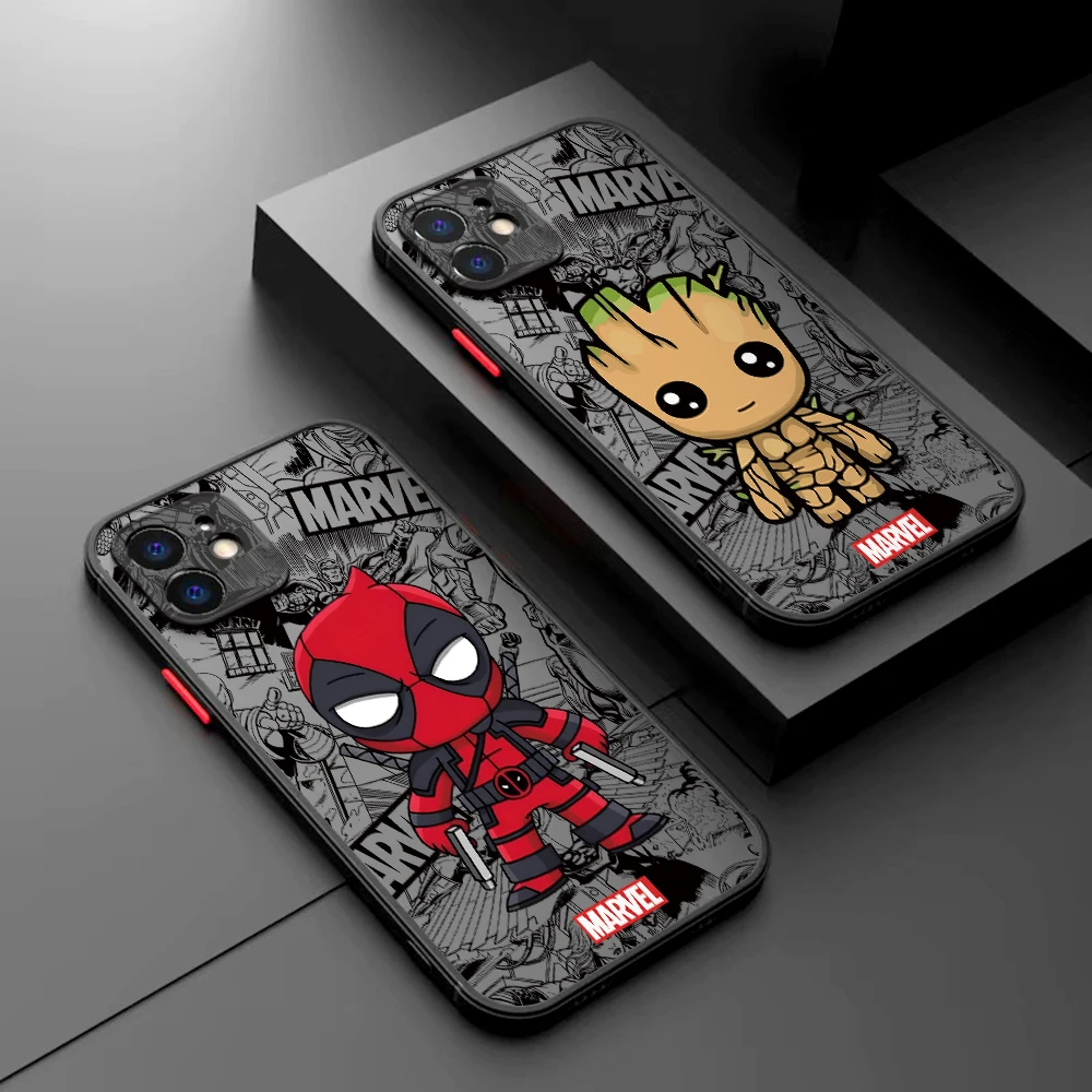 Funda de teléfono Deadpool Groot Venom para Oppo Realme C53 C55 C35 C33 C31 C25Y C20 C15 C11 11 10 9 8 Pro Plus 4G 5G cubierta dura mate
