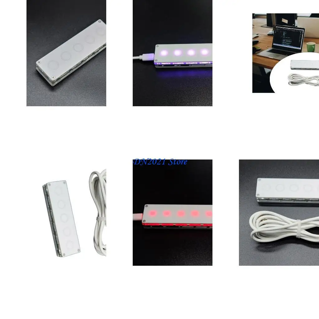 Mini teclado F3KE 5 Keypad 5 Keys Touchable Macro Keyboard Personalizable para juegos y uso oficina