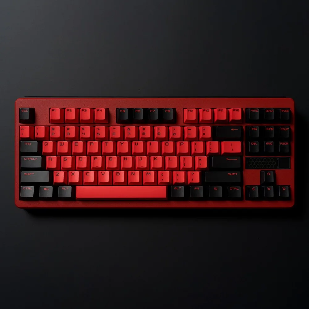 Tapa de tecla roja clásica, perfil de cereza MOD, juego completo de 151 teclas Pbt, accesorio de juego, ergonomía, tallado frontal, sin grabado, tallado lateral - imagen 2