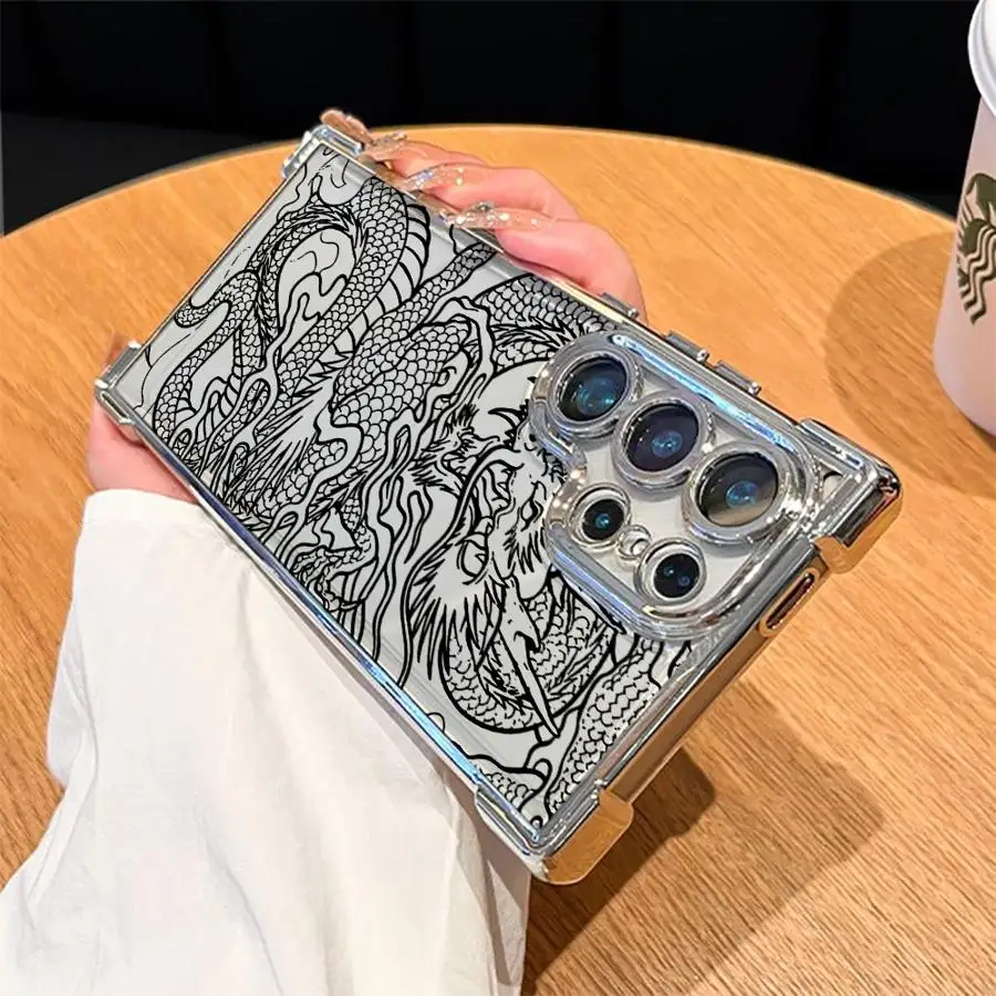 Cool Chinese Loong Funda para Samsung Galaxy S23 S22 Ultra S21 Plus S20 FE S25 Edge S24 Funda transparente - imagen 5