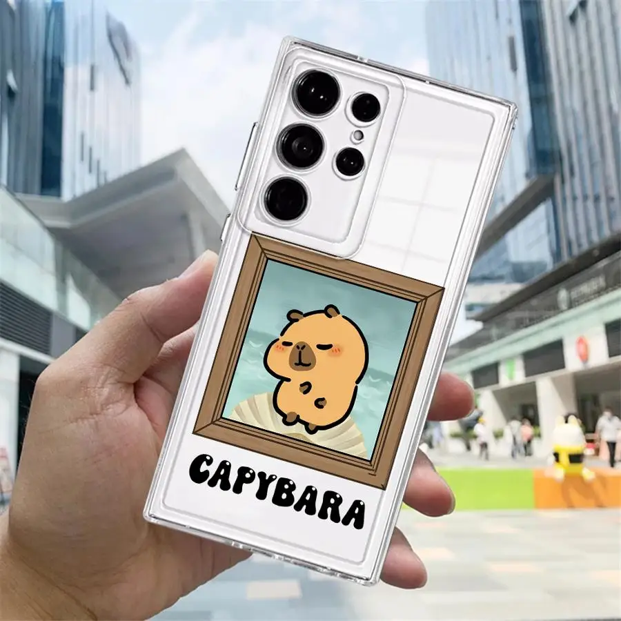 Funda de teléfono suave Capybara bonita y encantadora para Samsung Galaxy S25 Edge S23 Ultra S22 FE S24 S21 S20 Plus Note 20 Ultra 10 - imagen 5