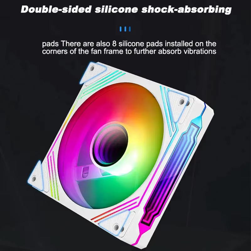 UPSIREN PF-14 PRISM 4PRO ventilador de chasis de computadora 14cm ARGB 4 pines PWM ventilador de refrigeración silencioso 12V gran volumen de aire 47.2CFM 650-1800RPM - imagen 3