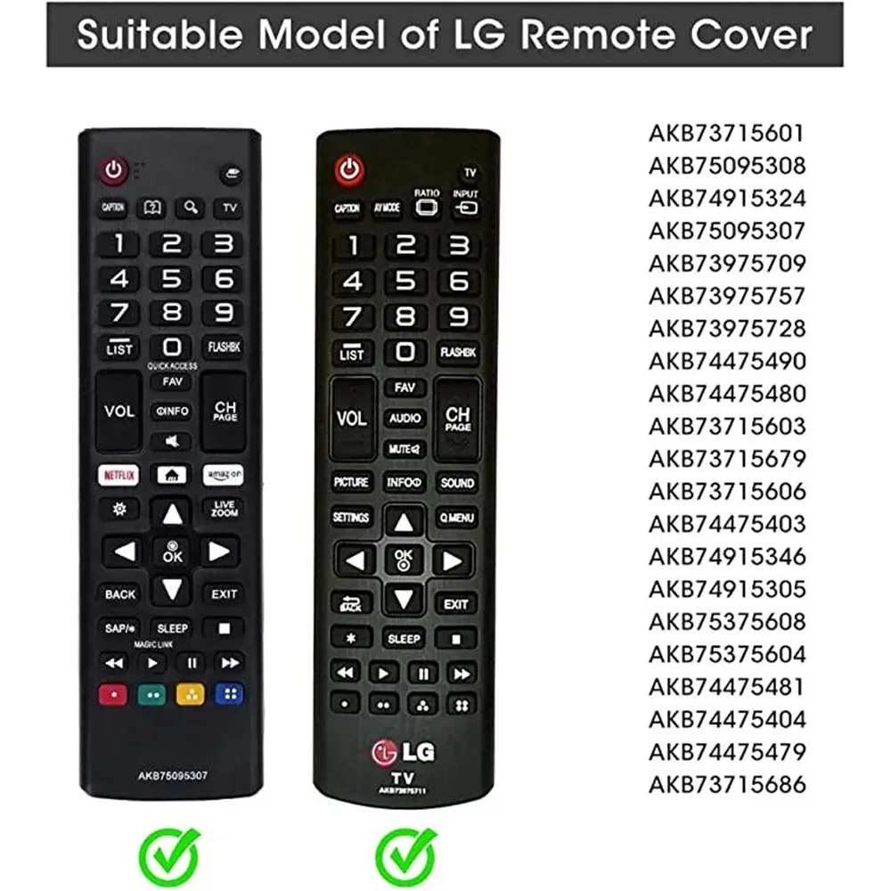Funda de silicona MRSVI para control remoto LG Smart TV AKB75095307 AKB75375604 AKB75675304 funda protectora a prueba de golpes para control remoto de TV LG - imagen 3