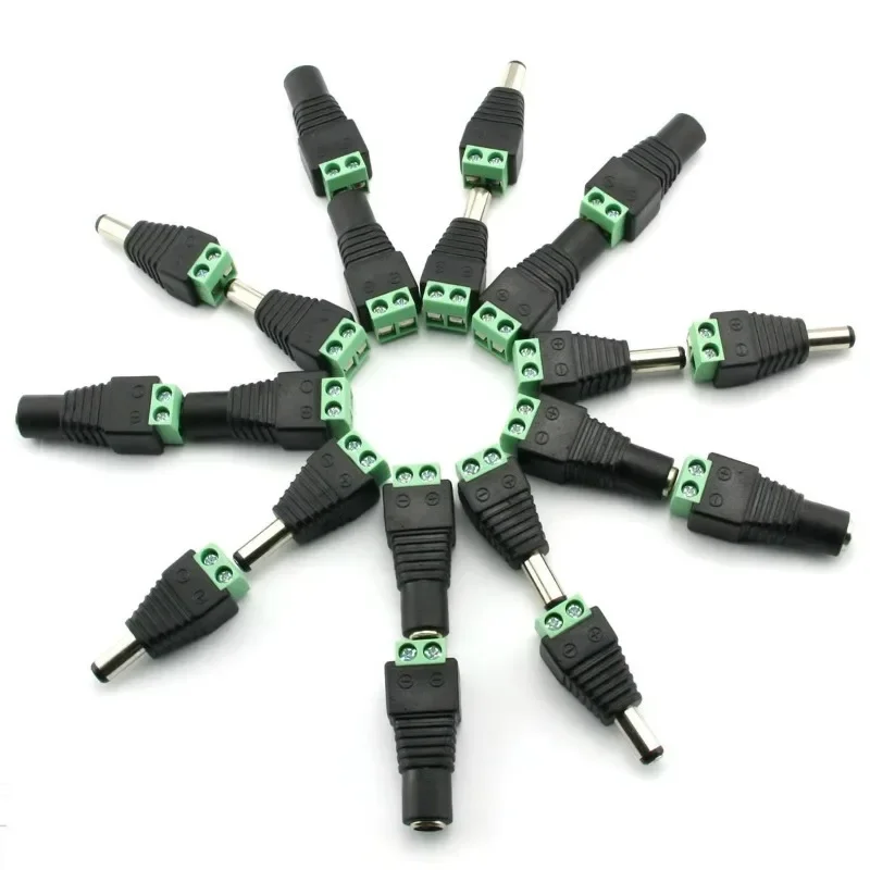 10 pares (20 piezas) coaxial Cat5 a Bnc DC enchufe macho conector hembra DC adaptador de enchufe Av BNC UTP para cámara CCTV Video Balun - imagen 4