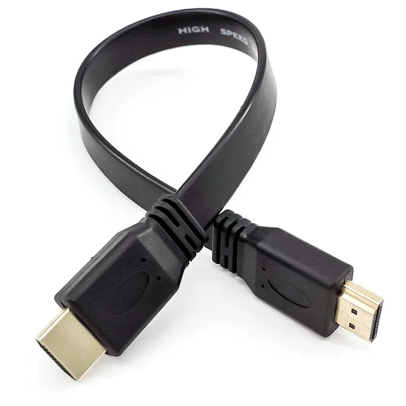 Cable Compatible con HDMI Full HD, Cable plano corto macho a macho para Audio, vídeo, HDTV, TV, PS3, 0,3 M - imagen 3