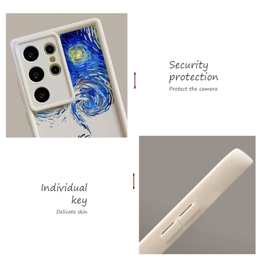 Funda para Samsung Galaxy S21 S20 S25 Ultra S22 S24 FE Note 20 Ultra S24 S23 S25 S23 Plus TPU suave Van Gogh moda - imagen 2