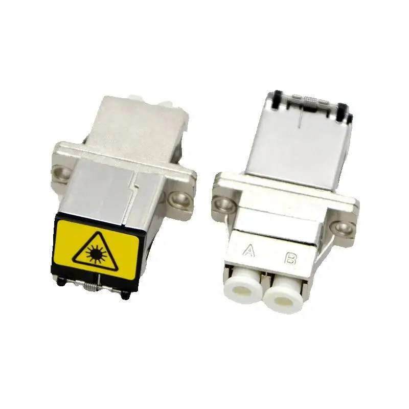 1 Uds LC-LC adaptador de fibra óptica dúplex SM MM acoplador de brida de Metal Universal de alto rendimiento, inserto cerámico de precisión al por mayor