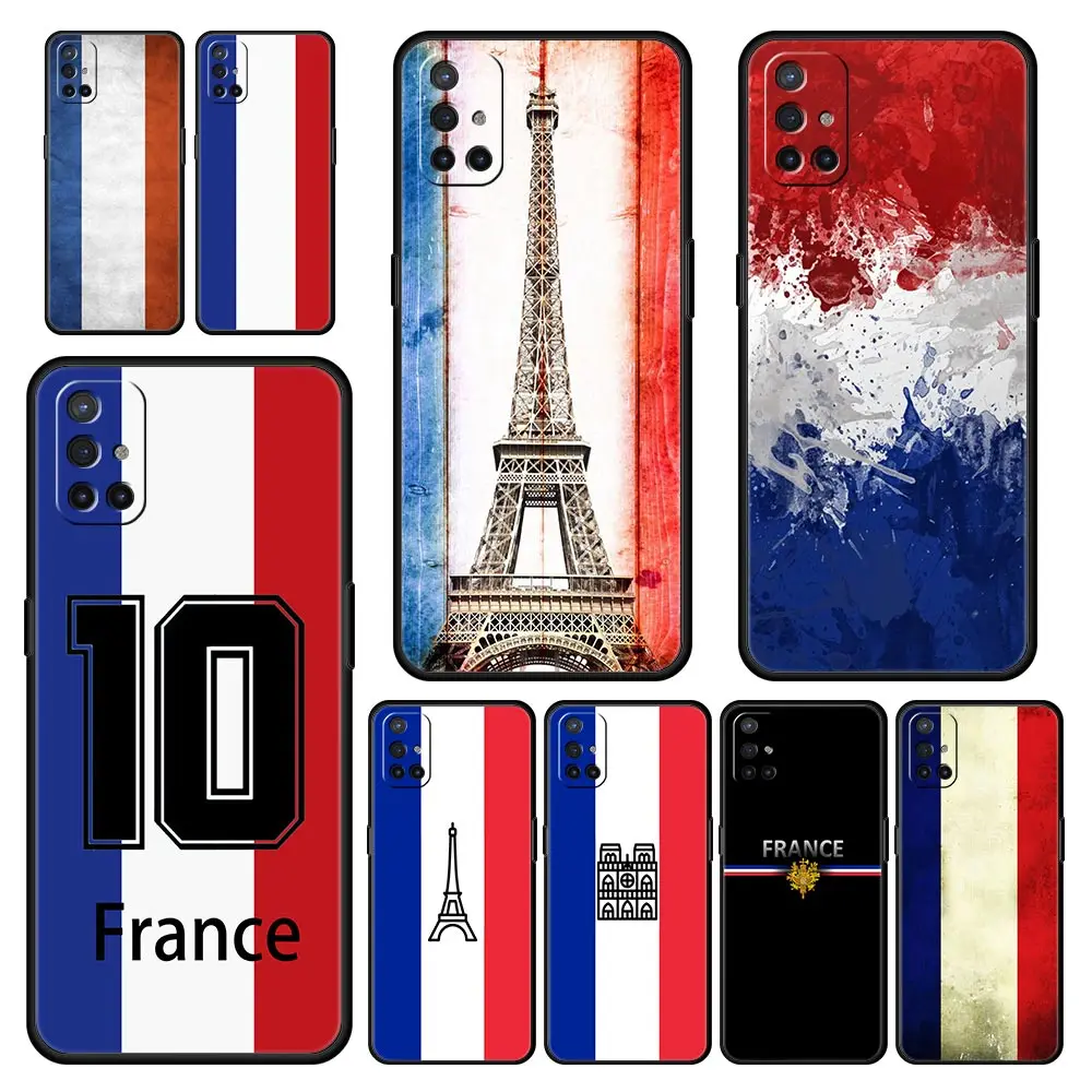 Funda de teléfono con bandera de Francia para OnePlus 10 9 8 7 7T Pro 9RT 9R 8T Nord N100 N200 N10 CE 2 5G Z funda negra suave Couqe Capa